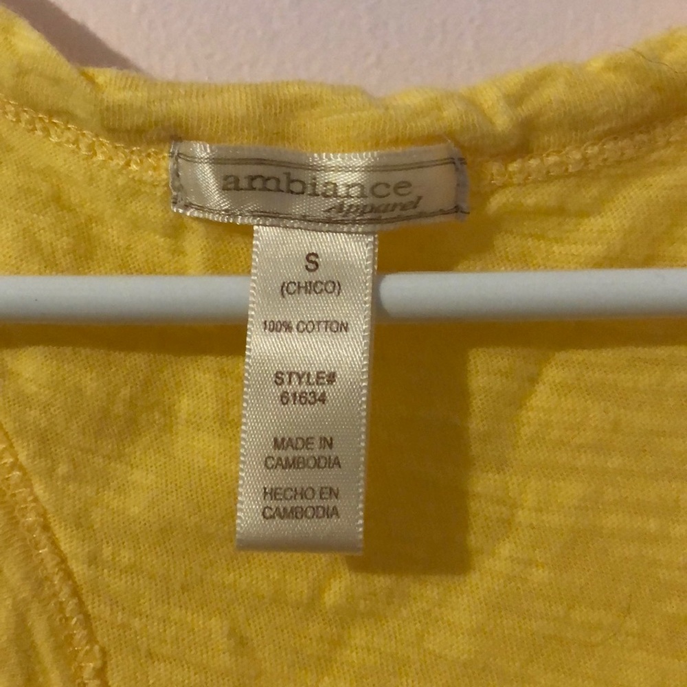 Women’s Yellow Racerback Tank Top - Picture 3 of 3